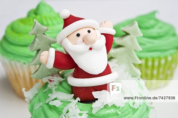 Weihnachtsmann Figur Dekoration cupcake