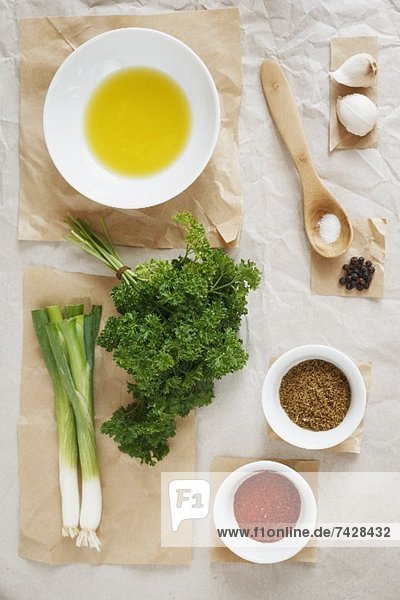 Zutaten für Chermoula orientalische Würzpaste