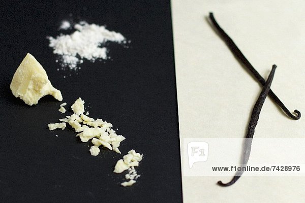 Kakaobutter  Puderzucker  Vanilleschoten