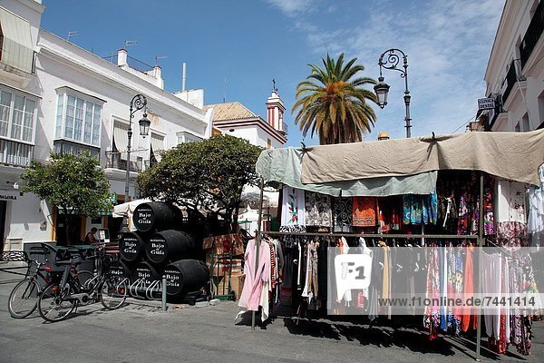 Sanlúcar de Barrameda  Andalusien  Cadiz  Markt  Spanien