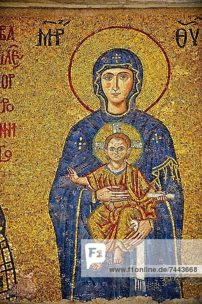 Truthuhn  Jungfrau Maria  Madonna  Jahrhundert  Istanbul  Mosaik  Türkei