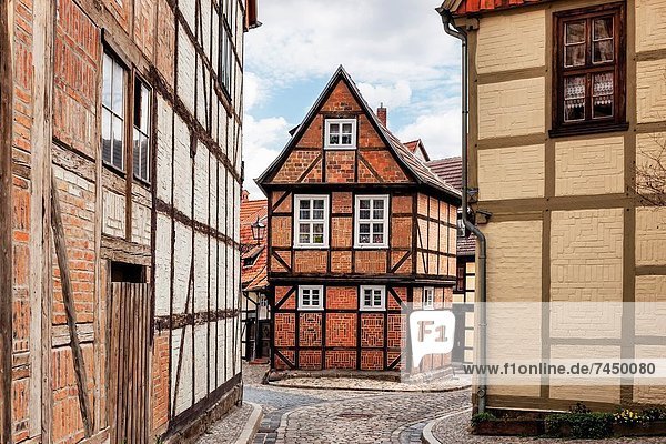 Europa , Gasse , unterhalb , Deutschland , Quedlinburg , Sachsen-Anhalt