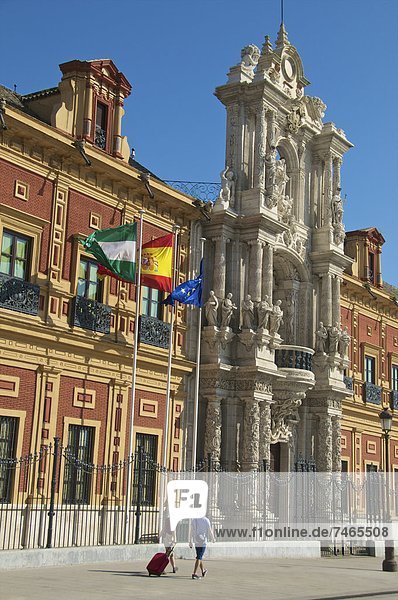 San Telmo Palace  facade  Seville  Andalusia  Spain  Europe