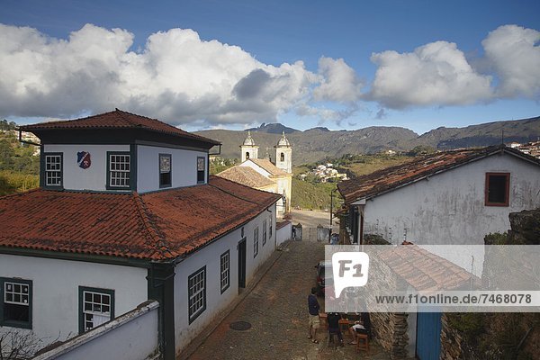 Dach  Kirche  Ansicht  UNESCO-Welterbe  Brasilien  Minas Gerais  Ouro Preto  Südamerika