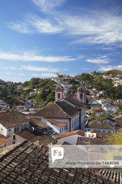 View of Ouro Preto  UNESCO World Heritage Site  Minas Gerais  Brazil  South America