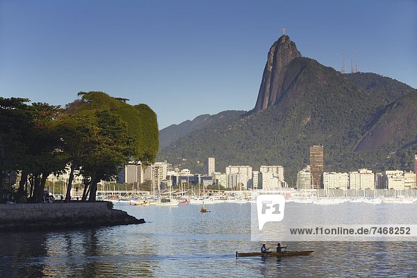 Statue  über  Christ  Bucht  Brasilien  Rio de Janeiro  Südamerika
