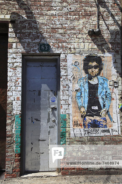 Bob Dylan  street art  Meatpacking District  Manhattan  New York City  United States of America  North America