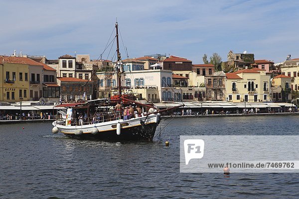 Hafen Europa Tradition Boot Venetien Chania Kreta Griechenland Griechische Inseln
