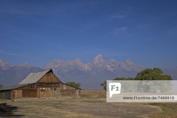 Vereinigte Staaten von Amerika USA Scheune Nordamerika Bauernhof Hof Höfe Wyoming