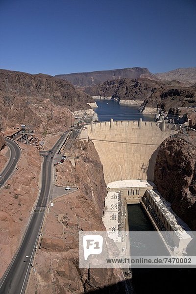 Hoover Dam  Colorado River  between Nevada and Arizona  United States of America  North America