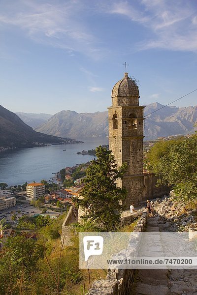 Europa  über  Stadt  Ansicht  Rettung  UNESCO-Welterbe  Kapelle  Kotor  Montenegro  alt