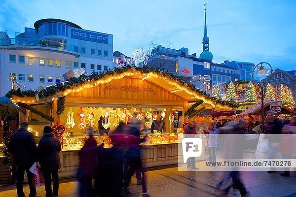 Christmas Market stall  Dortmund  North Rhine-Westphalia  Germany  Europe