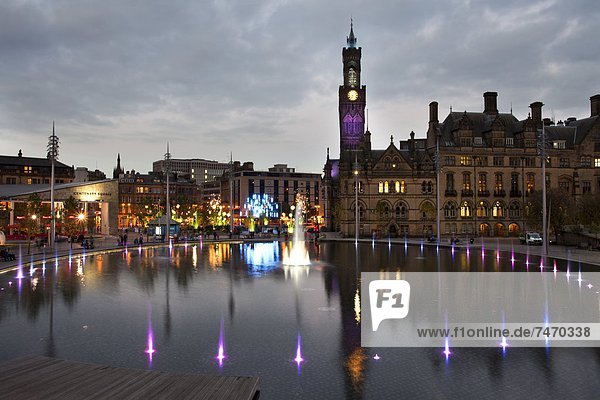 Bradford City Park and Garden of Light Display in Centenary Square  Bradford  West Yorkshire  Yorkshire  England  United Kingdom  Europe