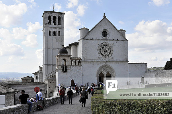 Basilika San Francesco  Unesco Weltkulturerbe  Assisi  Umbrien  Italien  Europa