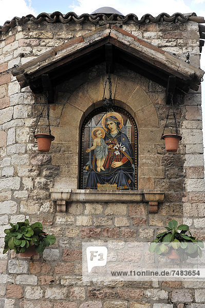Kirchenbild Madonnenbild Altstadt Zentrum Assisi Italien Europa