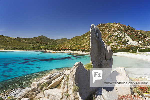 Europa Strand Granit Italien Sardinien
