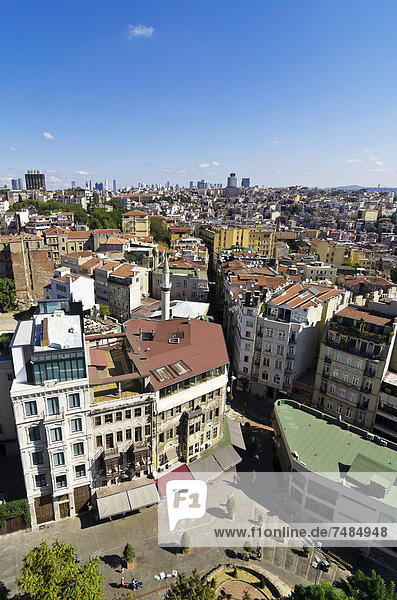 View from the Galata tower on the city  Istanbul  Turkey  Middle East