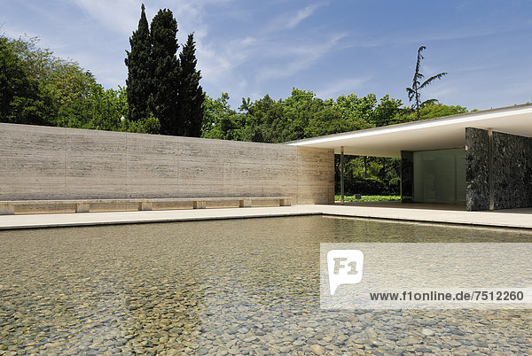 Barcelona Pavilion  reconstructed German Pavilion for the 1929 Barcelona International Exposition  by architect Ludwig Mies van der Rohe