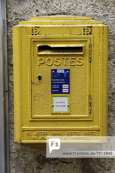 Letterbox  old town  Grasse  Cote d'Azur  France  Europe
