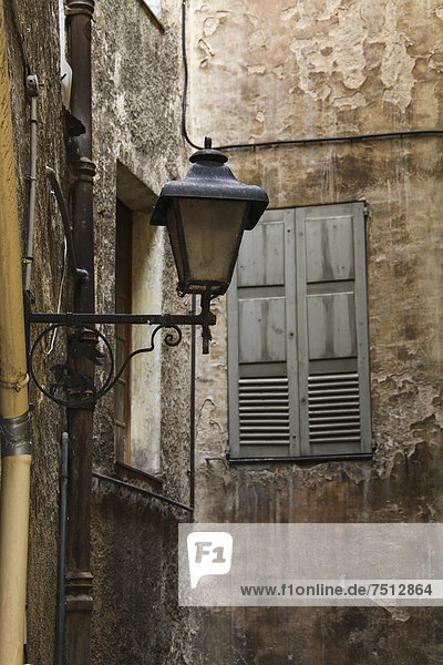 Street lantern  historic town centre  Grasse  Cote d'Azur or French Riviera  France  Europe