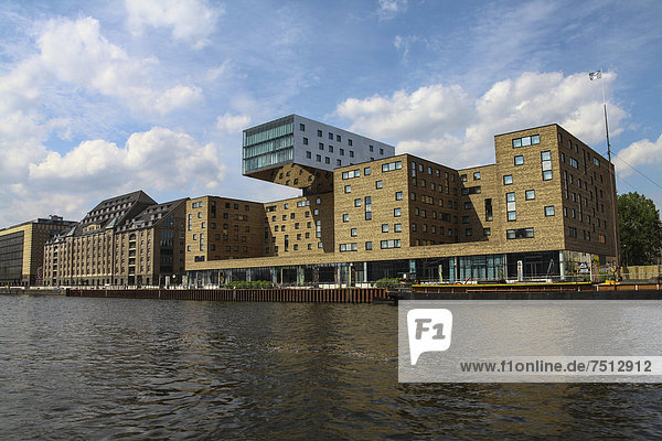 Modern architecture on the Spree river  Berlin  Germany  Europe