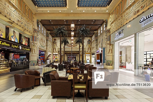 Ibn Battuta Shopping Mall  Egyptian section  Dubai  United Arab Emirates  Middle East  Asia