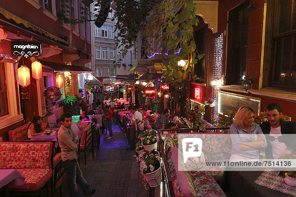 Cezayir Sokak in Beyoglu  Istanbul  Turkey  Europe