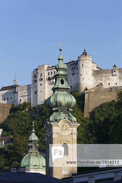 Stiftskirche St. Peter  Festung Hohensalzburg  Salzburg  Österreich  Europa  ÖffentlicherGrund