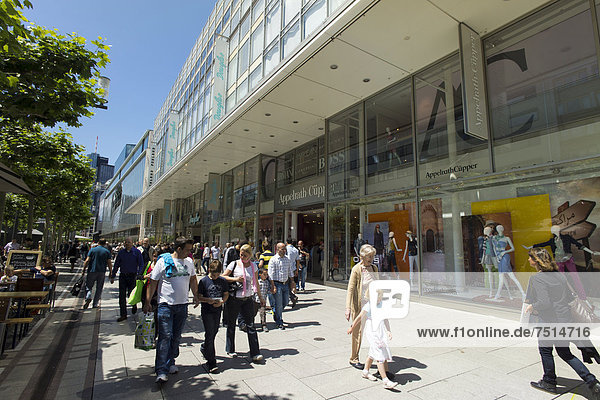 Frankfurt's Zeil  shopping street in the city centre  people shopping  Frankfurt am Main  Hesse  Germany  Europe  PublicGround