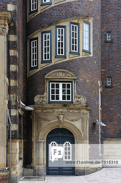 Portrait Europa Eingang Tür über Treppenhaus Hilfe Seitenansicht Hamburg - Deutschland Deutschland
