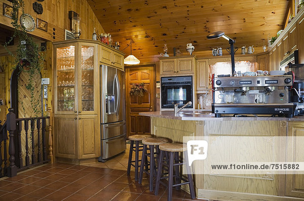 Wohnhaus Küche innerhalb Nachbarschaft Holz Kanada Quebec