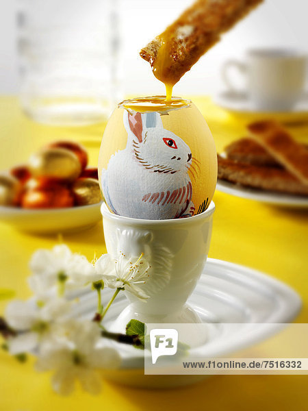 Tradition streichen streicht streichend anstreichen anstreichend Design Frühstück Ostern gegessen