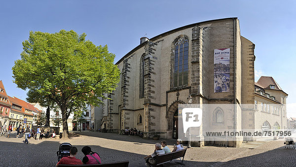 The former Franciscan monastery church  today the municipal museum  Heinrichsplatz square  Meissen  Saxony  Germany  Europe