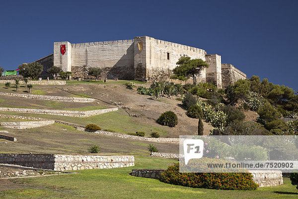 Die Burg Castillo de Sohail, Fuengirola, Costa del Sol, Andalusien, Spanien, Europa, ÖffentlicherGrund