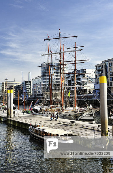 Sandtorhafen in the Hafencity district of Hamburg  Germany  Europe