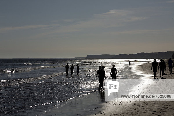 People on the beach  Praia do Porto de MÛs  Algarve  Atlantic  Portugal  Europe