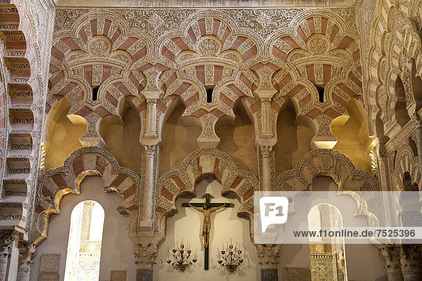Innenraum der Kathedrale, ehemalige Moschee Mezquita, Cordoba, Andalusien, Spanien, Europa