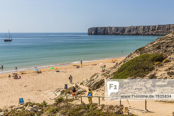 Beach  Praia da Mareta  Sagres  Algarve  Portugal  Europe