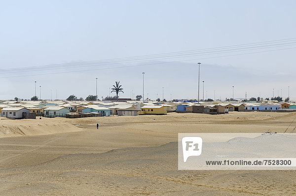 Suburban settlement near Walvis Bay  Namib Desert