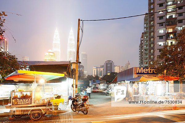 Kuala Lumpur with Petronas Twin Towers in background  Malaysia