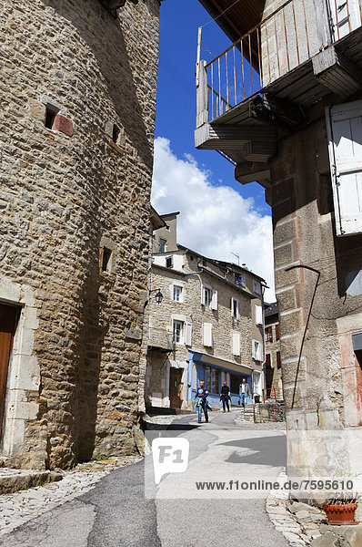 Frankreich Europa Gasse UNESCO-Welterbe Aveyron Languedoc-Roussillon