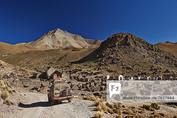 Ghost town San Antonio de Lipez in the Andes Mountains  Bolivia