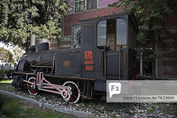 Alte Lokomotive von Krauss & Co aus München  Nr. 380  Patent  1874  Hauptbahnhof  Istanbul  Türkei