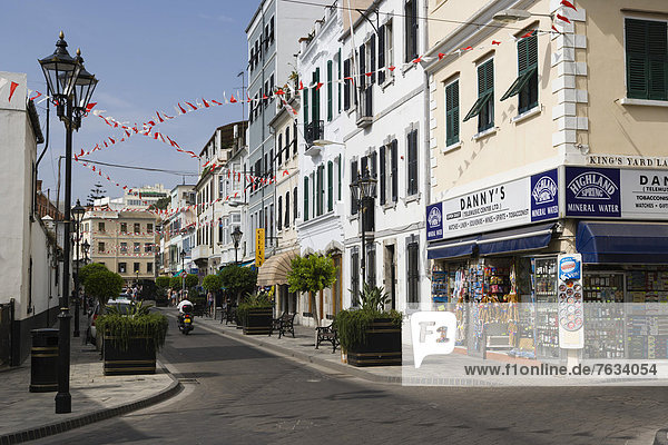 Main Street and King's Yard Lane  Gibraltar  Europe