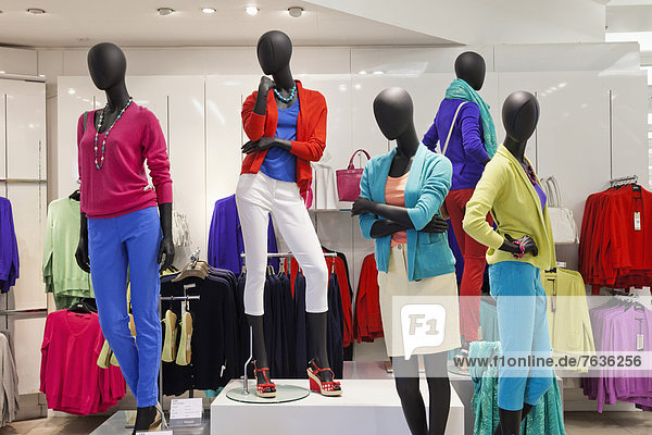 England London Oxford Street Marks and Spencers Department Store Womens Clothing Display
