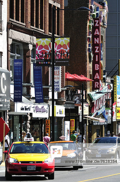 Auto  Straße  Restaurant  kaufen  Taxi  Laden  Einkaufszentrum  Kanada  Ontario  Toronto  Straßenverkehr