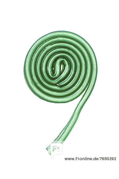 Grüne Fruchtgummi-Schnecke
