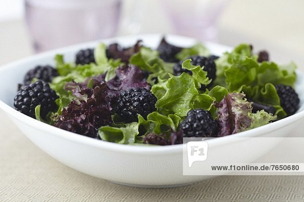 Organic Greens and Blackberry Salad