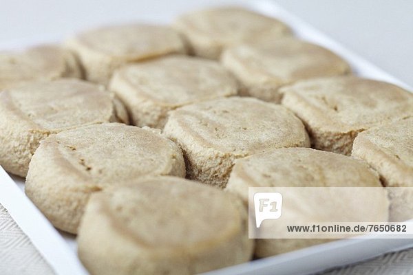 Raw Pull Apart Cookie Dough on Packaging Tray