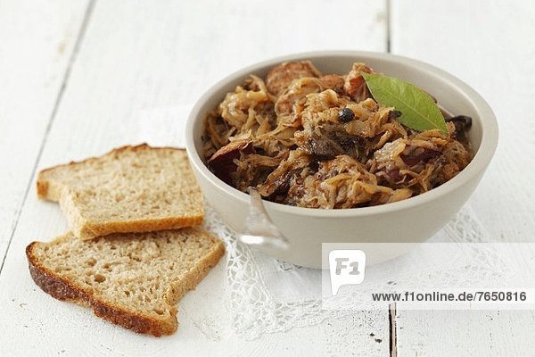 Bigos (sauerkraut with sausage and bacon  Poland)